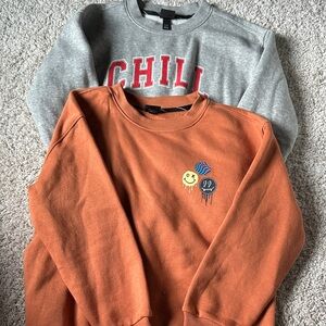 art class Orange and Gray Kids Sweatshirt Duo